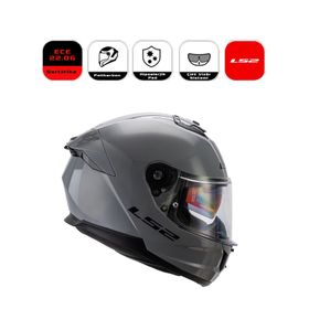 LS2 FF808 Nardo Grey Stream II Motor Kaskı