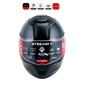 LS2 FF808 Stream II Jeans Titanium Motor Kaskı