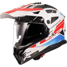 LS2 Pioneer 2 Namib Beyaz Mavi Kırmızı Kaskı