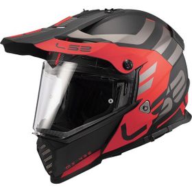 LS2 Pıoneer Evo Adventurer Mat Siyah-Kırmızı Kask