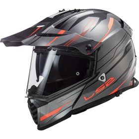 LS2 Pioneer Evo Knight Kros Siyah Kırmızı Motosiklet Kaskı