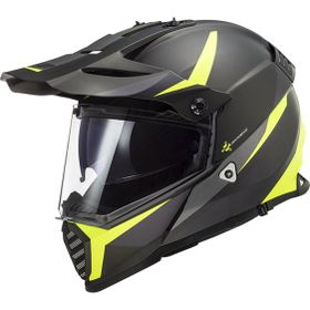 LS2 Pioneer Evo Router Kros Siyah Sarı Motosiklet Kaskı