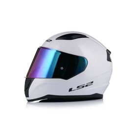 LS2 Rapid 2 Beyaz Kapalı Gökkuşağı Camlı Motosiklet Kaskı