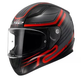 LS2 Rapıd 2 Cırcuıt Siyah-Gri-Kırmızı Kask