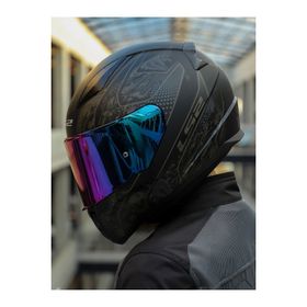 LS2 Rapid 2 Crypt Full Face Gökkuşağı Camlı Mat Siyah Motosiklet Kaskı