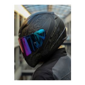 LS2 Rapid 2 Crypt Full Face Gökkuşağı Camlı Mat Siyah Motosiklet Kaskı