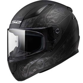 LS2 Rapid 2 Crypt Full Face Siyah Desenli Motosiklet Kaskı