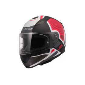 LS2 Rapid 2 Grid Mat Siyah Beyaz Kırmızı Kapalı Kask