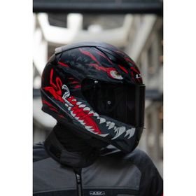 LS2 Rapid 2 Kaiju Mat Siyah Kırmızı Beyaz Kask