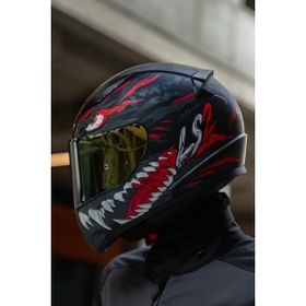 LS2 Rapid 2 Kaiju Mat Siyah Kırmızı Beyaz Kask