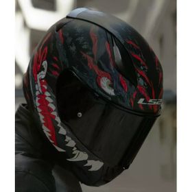 LS2 Rapid 2 Kaiju Siyah Camlı Kapalı Motosiklet Kaskı