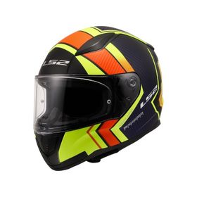 LS2 Rapid 2 Mat Neon Sarı Navy Mavi Extra Kapalı Motorsiklet Kask