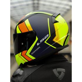 LS2 Rapid 2 Mat Neon Sarı Siyah Turuncu Navy Mavi Extra Kapalı Motorsiklet Kask