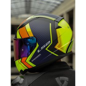 LS2 Rapid 2 Mat Neon Sarı Siyah Turuncu Navy Mavi Extra Kapalı Motorsiklet Kask