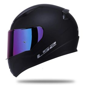 LS2 Rapid 2 Mat Siyah Gökkuşağı Camlı Kapalı Motosiklet Kaskı