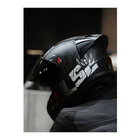 LS2 Rapid 2 Race Clawn Mat Siyah Gri Kırmızı Kask