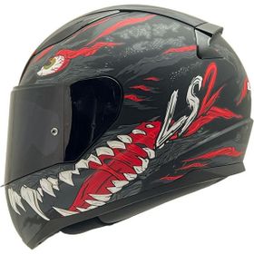 LS2 Rapid 2 Race Kaiju Mat Siyah Kırmızı Beyaz Kask