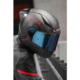 LS2 Rapid 2 Race Takaroa Mat Siyah Kırmızı Kask