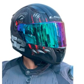 LS2 Rapid 2 Takaroa Mat Siyah-Kırmızı Vizörlü Kask