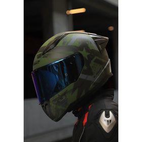 LS2 Rapıd 2 Thunder Bırds Mat Yeşil-Siyah-Gri Kask