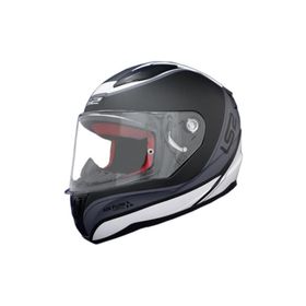 LS2 Rapid Deeper Mat Siyah-Beyaz Motosiklet Kaskı