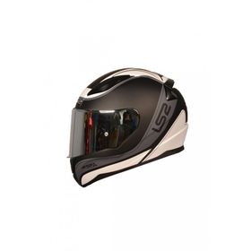 LS2 Rapid Deeper Mat Siyah-Beyaz Motosiklet Kaskı