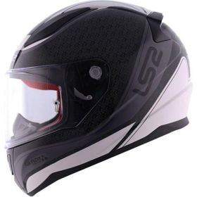 LS2 Rapid Deeper Mat Siyah-Beyaz Motosiklet Kaskı