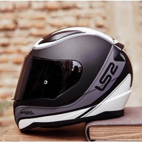 LS2 Rapid Deeper Mat Siyah-Beyaz Motosiklet Kaskı