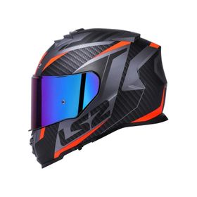 Ls2 Rapid Full Face Motosiklet Mat Siyah Gökkuşağı Vizörlü Kaskı