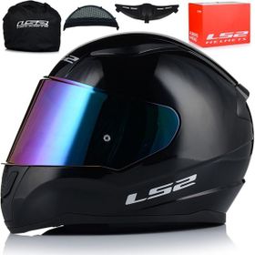 LS2 Rapid Full Face Siyah Gökkuşağı Camlı Motosiklet Kaskı