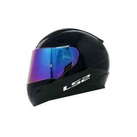 LS2 Rapid Parlak Siyah-Mavi Fullface Motosiklet Kaskı