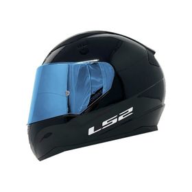 LS2 Rapid Parlak Siyah-Mavi Fullface Motosiklet Kaskı
