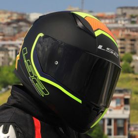 LS2 Rapid Sarı Mavi Motorsiklet Kask