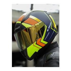 LS2 Rapid Sarı Mavi Motorsiklet Kask