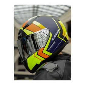 LS2 Rapid Sarı Mavi Motorsiklet Kask
