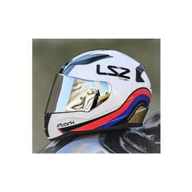 LS2 Rapıd Stark Beyaz Kırmızı Mavi Motorsiklet Kask