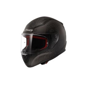 LS2 Rapid Takaroa Mat Siyah Kırmızı Kask