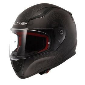 LS2 Rapid Takaroa Mat Siyah Kırmızı Kask