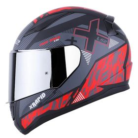 LS2 Rapid Xtreet Full Face Iridium Kırmızı Vizörlü Motosiklet Kaskı