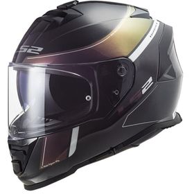 LS2 Storm 2 Velvet Full Face Siyah Gök Kuşağı Motosiklet Kaskı