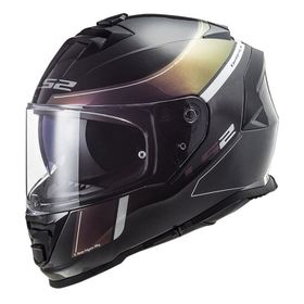 LS2 Storm 2 Velvet Full Face Siyah Gök Kuşağı Motosiklet Kaskı