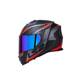 LS2 Storm Racer Full Face Mavi Kırmızı Motosiklet Kaskı
