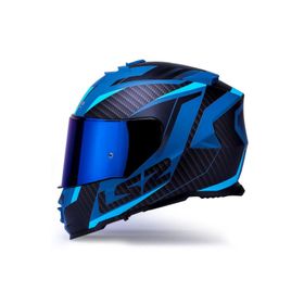 LS2 Storm Racer Full Face Mavi Kırmızı Motosiklet Kaskı