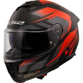 LS2 Stream 2 Fury Mat Siyah Gri Kırmızı Kask
