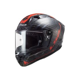 LS2 Thunder Sputnik Full Face Siyah Kırmızı Motosiklet Kaski