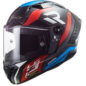 LS2 Thunder Supra Full Face Siyah Kırmızı Mavi Motosiklet Kaskı