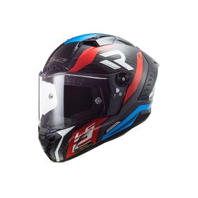 LS2 Thunder Supra Full Face Siyah Kırmızı Mavi Motosiklet Kaskı
