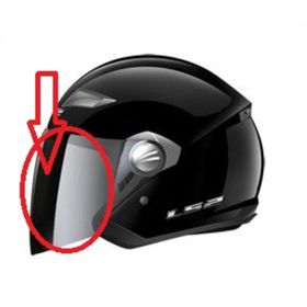 LS2 Track Siyah Kask Camı