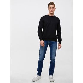 LTB 0112186163610680000 Basic Bisiklet Yaka Siyah Sweatshirt