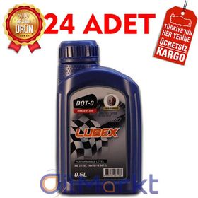 Lubex Brake Fluid Dot 3 500 ml 24'lü Fren Hidrolik Yağı
